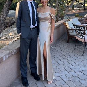 Birdy Grey - Satin champagne gown